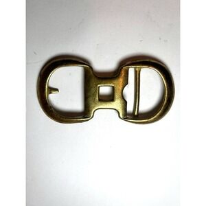 Solid Naval Brass Equestrian Bit Belt Buckle
